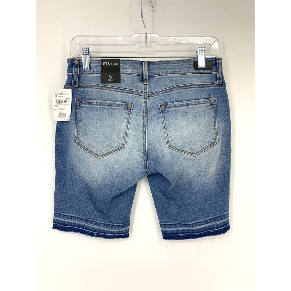 STS Blue Shorts Junior Women's Size 5 Distressed Denim Jean Blue NWT - Picture 4 of 5
